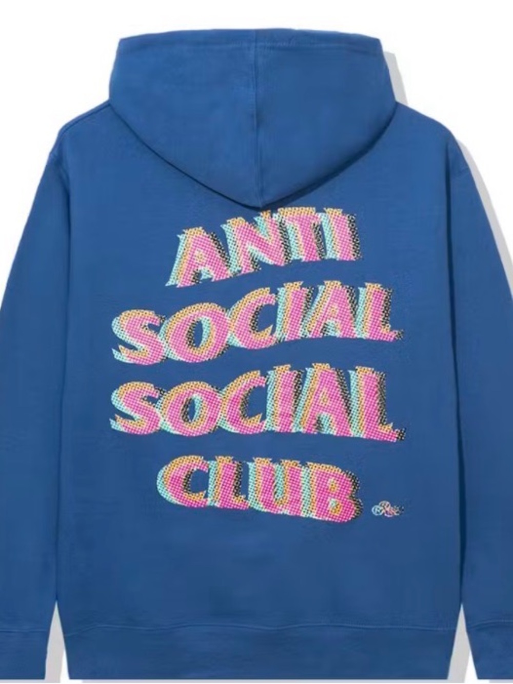 Anti Social Social Club Blue Hoodie with Multicolor Logo